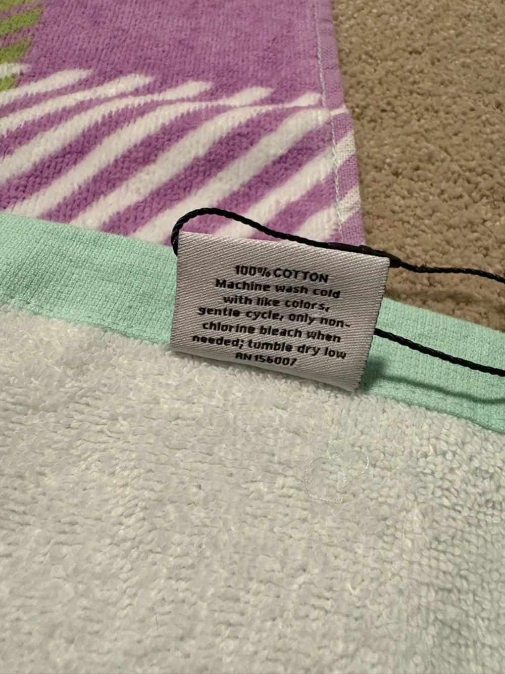 NWT Vera Bradley multicolored oversized beach towel - Gingham Plaid